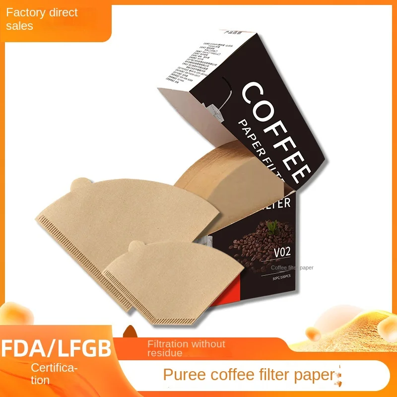 Coffee Filter Paper hand washed V-shaped filter paper, disposable coffee powder filter, coffee filter paper Fits most filter cup