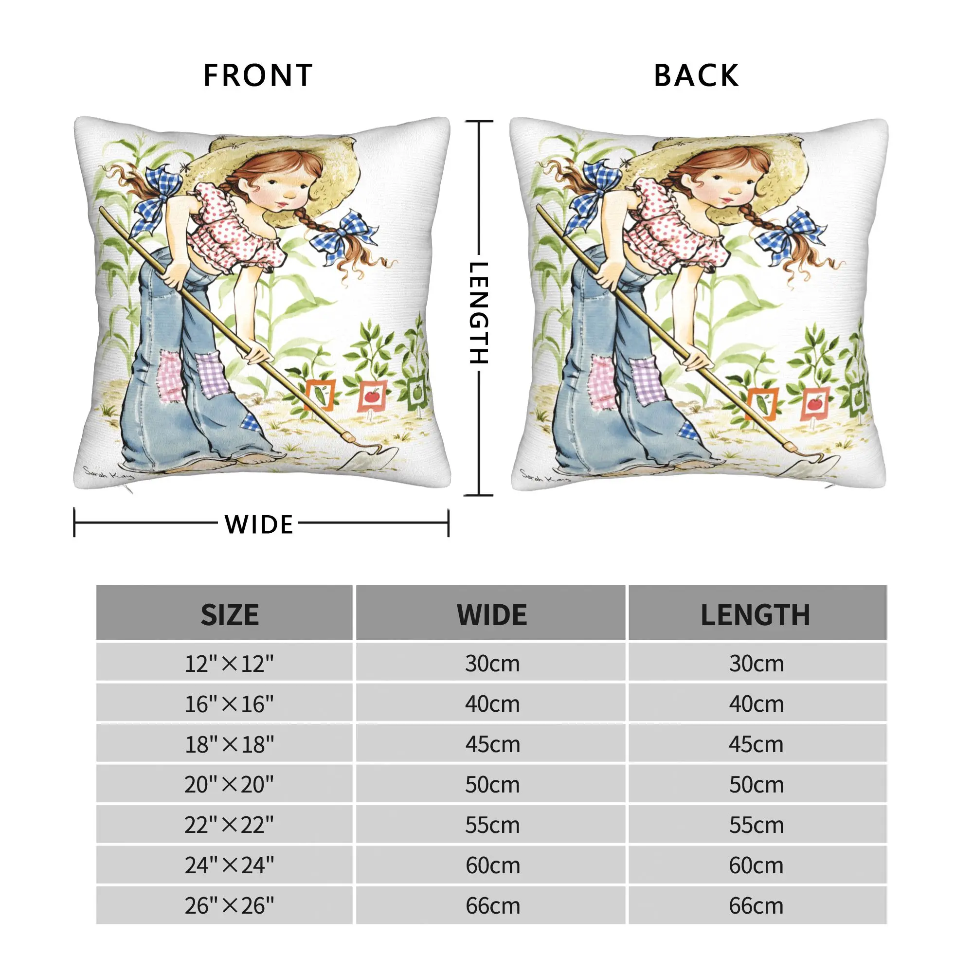 Art Sarah Kay Swing Girl Pillow Case  Graphic Pillow Cover For Sofa Home Decoration Fashion Pillowcases