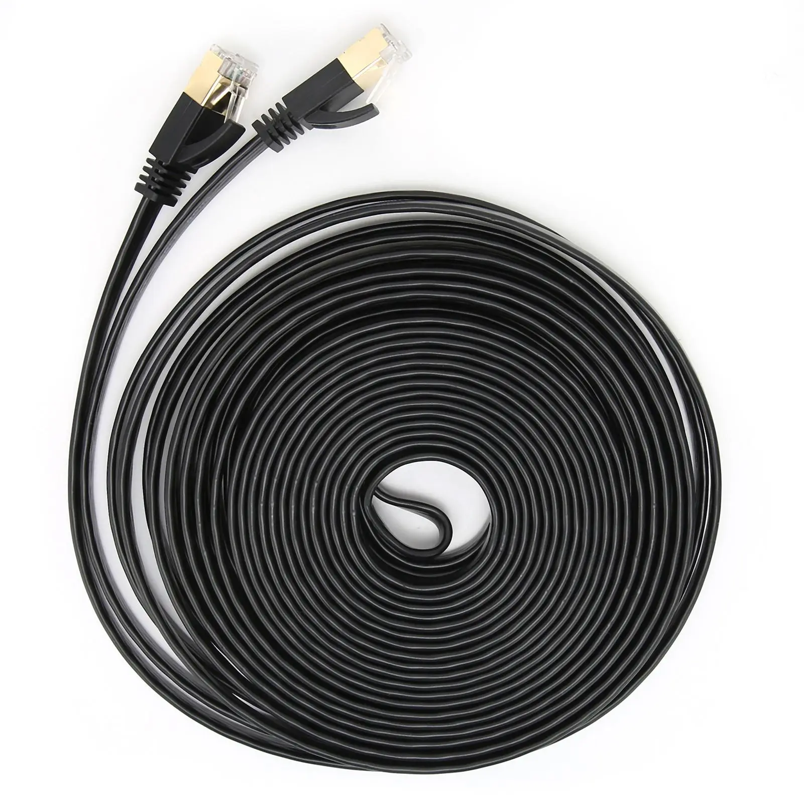 Network Cable 10 Gigabit Double Shielded CAT7 8‑Core Twisted Pair Wire Computer Accessories30 Meter