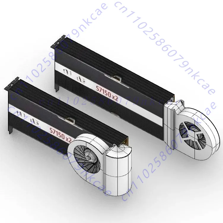 Active radiator for AMD 7150X2 external silent turbofan