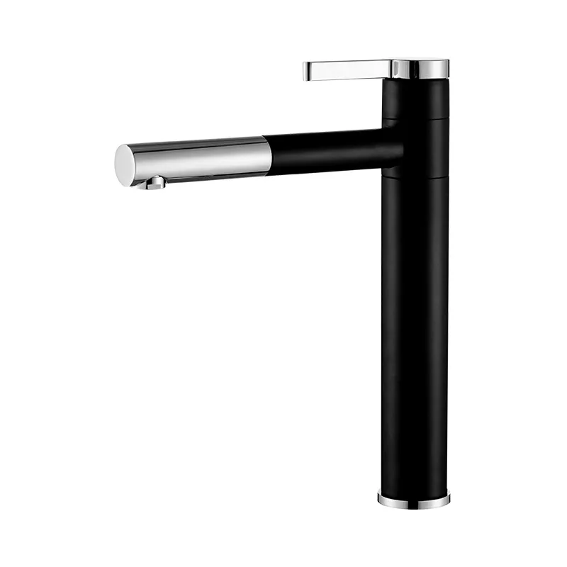 

All copper, hot and cold, under the stage, on the stage, faucet, hand wash, washbasin, faucet, black, rotatable.