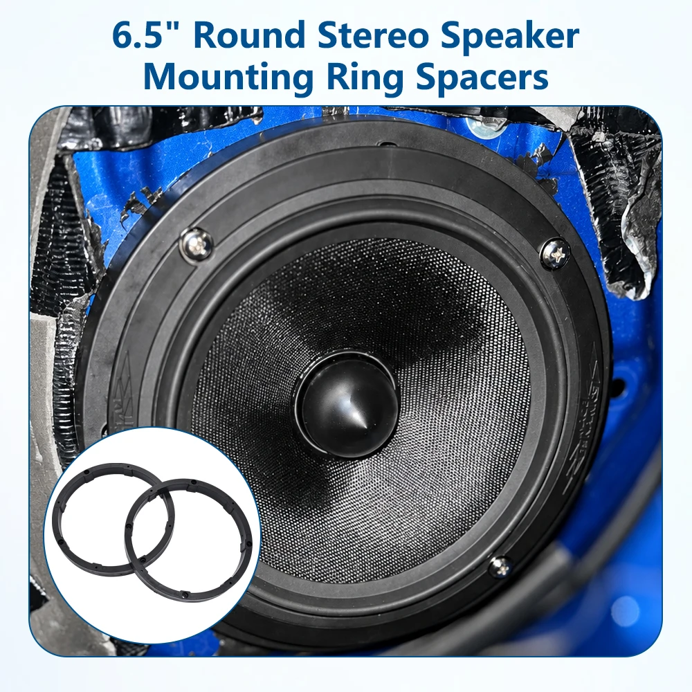 Universal 6.5 Inch Beveled Car Speaker Spacer Adapter Audio Mat Refitting Kit for Car Audio Installation
