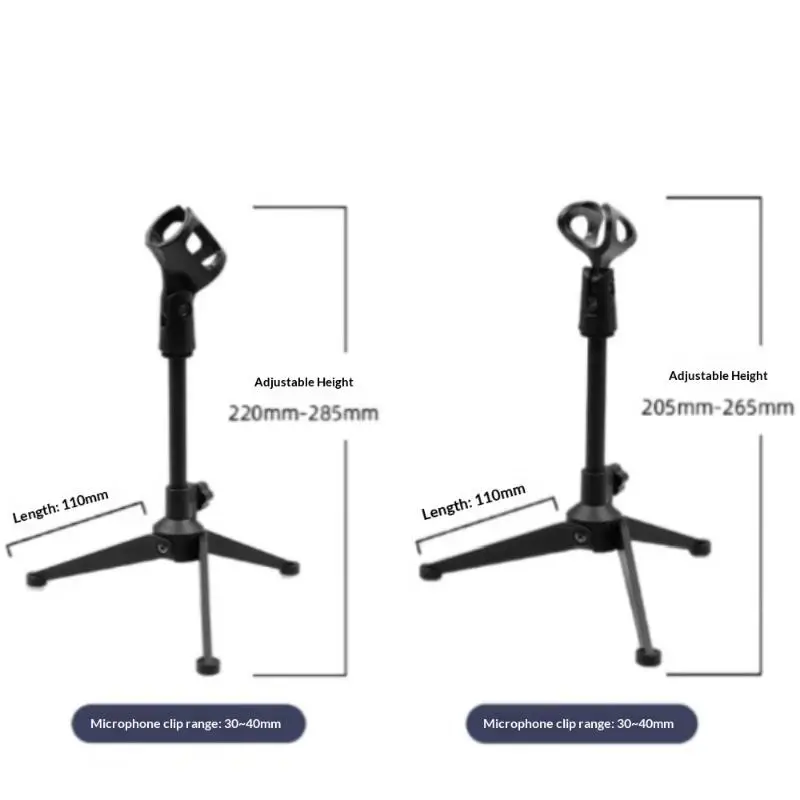 Picture 7: 1Pcs Portable Table Stand Lightweight Bracket Adjustable Microphone Stand Desktop Tripod Table Stand Clip Holder