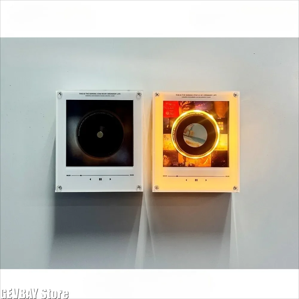 NFC Music Induction Automatic Singing Magnetic Refrigerator Sticker Acrylic Creative Audio Music Player Ornament Night Lights