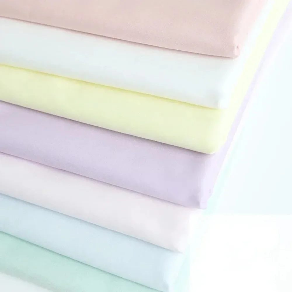 

Cotton Twill Satin Fabric Solid Color Soft Summer Dress Shirt Pillow Quilt Cover Fashion for Sewing Design Cloth by the Meter