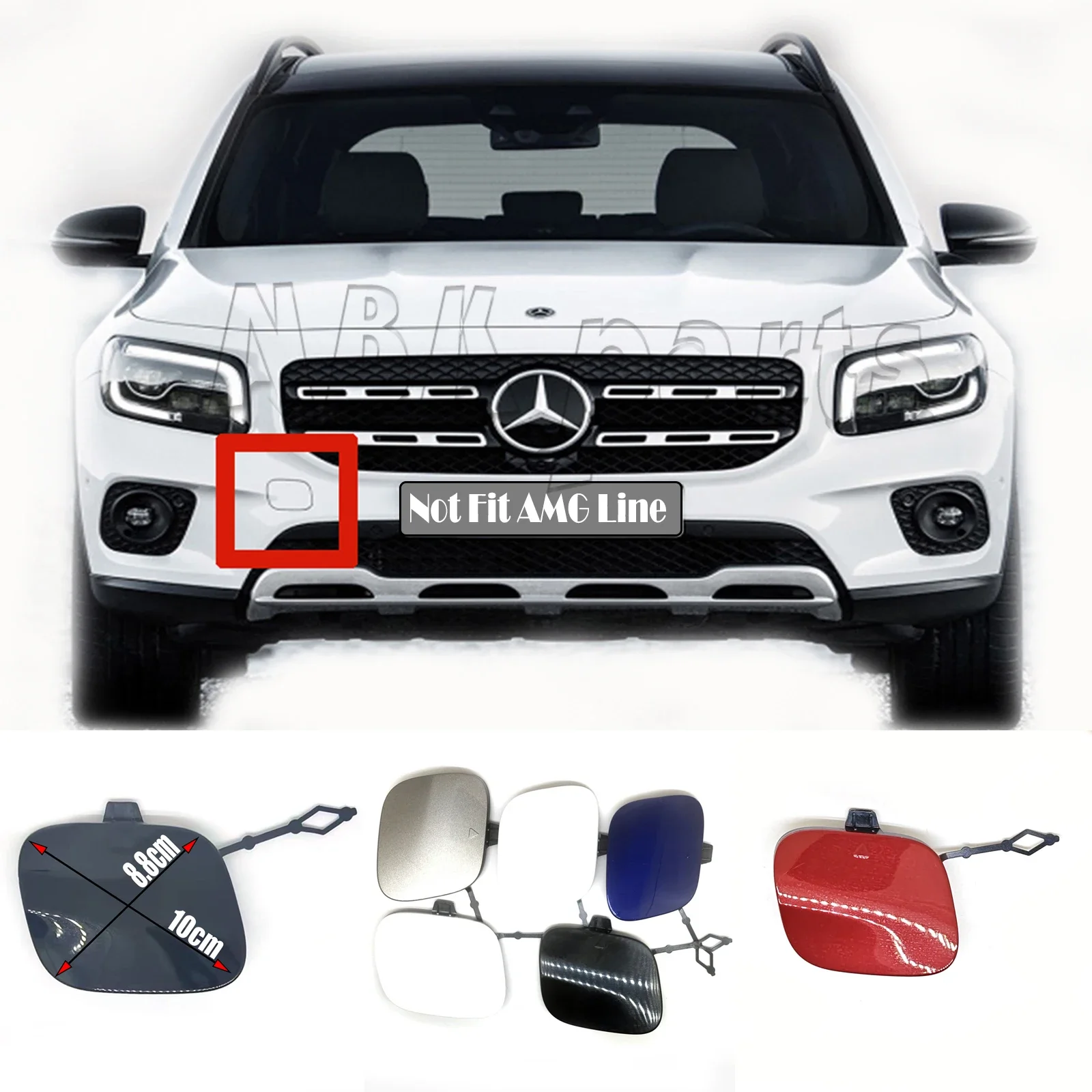 

Fit 19-21 Mercedes-Benz GLB X247/W247 GLB180 GLB200 GLB250 Front Tow Cover A2478857700