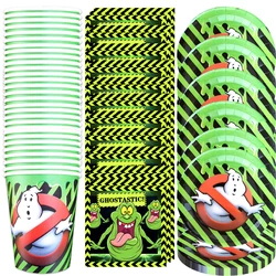 Ghost Cartoon Theme Boys Favors Cups Plates Happy Birthday Party Napkins Decoration Events Supplies 60pcs/lot