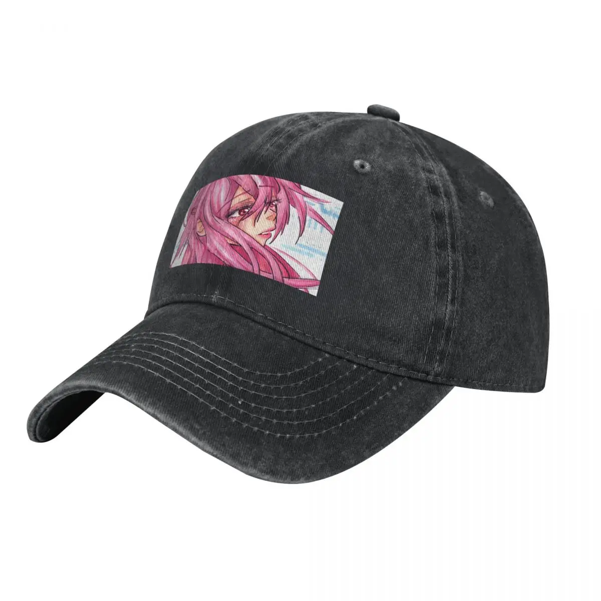 Guilty Crown Inori Baseball Cap Anime cute black Fishing cap For Women 2024 Men's