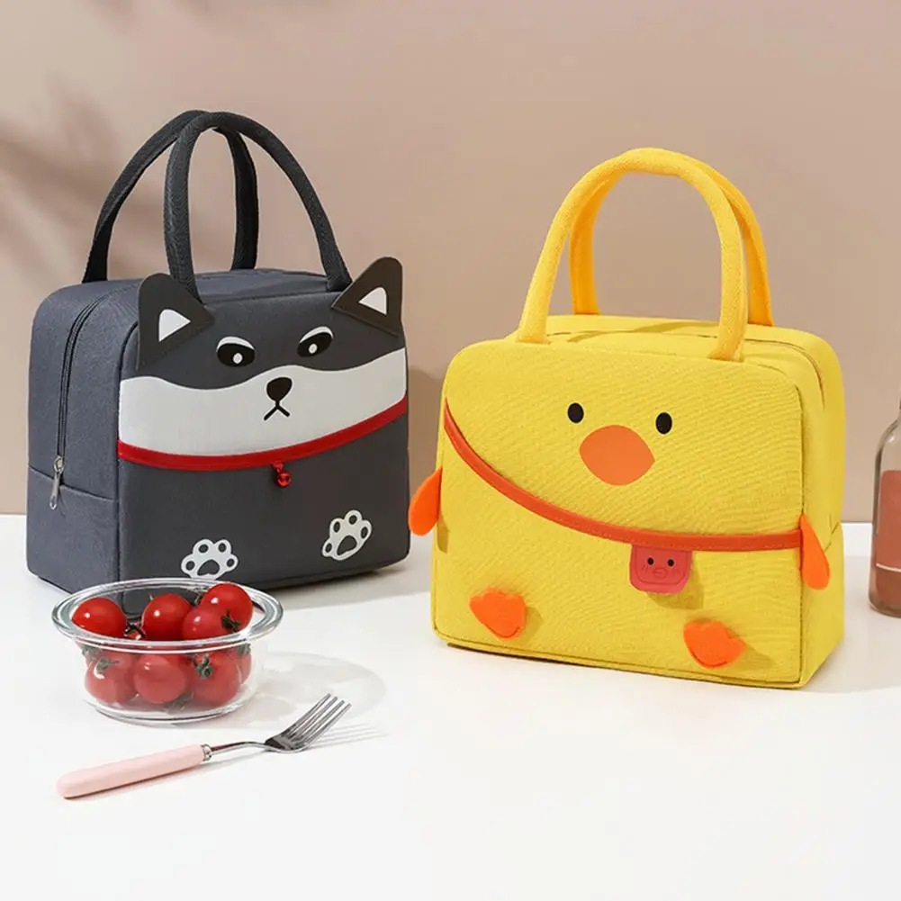 Lunch Pouch Long Lasting Lunch Container Oxford Cloth Hygienic  Durable Comfortable Touch Cartoon Lunch Container Bag