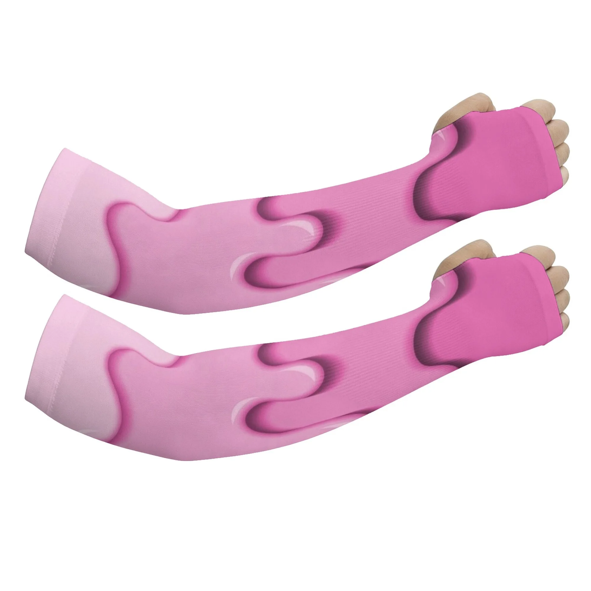 Sweet Ice Cream Print Sleeves Unisex Comfortable Anti-Slip Arm Sleeves Outdoor Cycling Fishing Gardening Protective Sleeves
