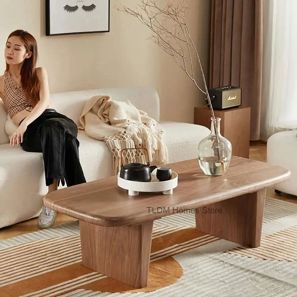 

Простой журнальный столик в скандинавском стиле, украшение для гостиной, минималистичный овальный журнальный столик, деревянный современный стол, мебель для дома Basse De Salon