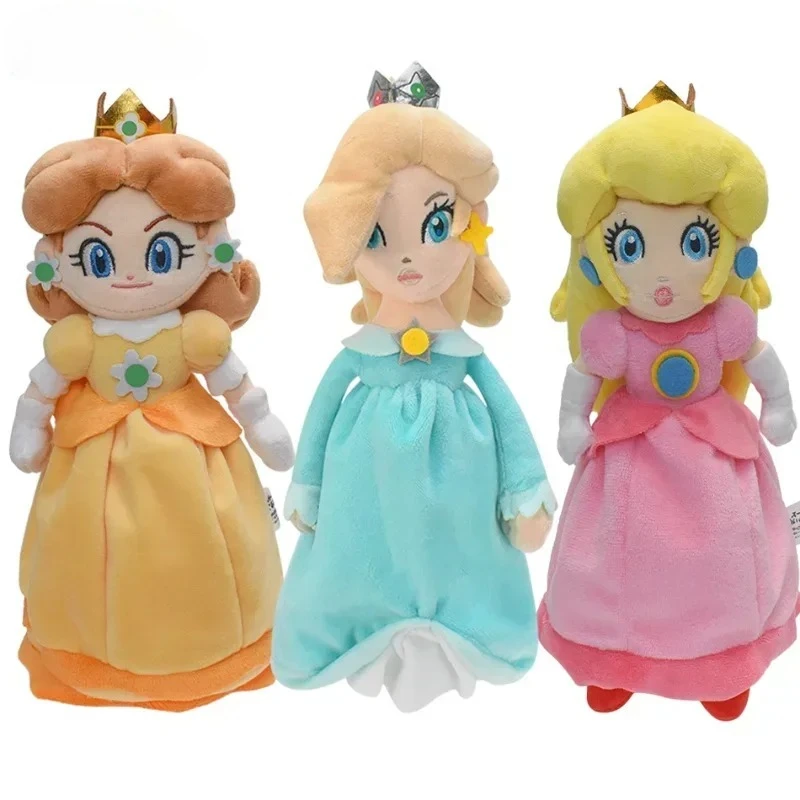 Figurki anime z gry Mario Bros, Peach, Daisy, Rosalina, księżniczki, pluszowe zabawki, kawaii, wypchane zwierzątka, dekoracja pokoju, prezent na Boże Narodzenie