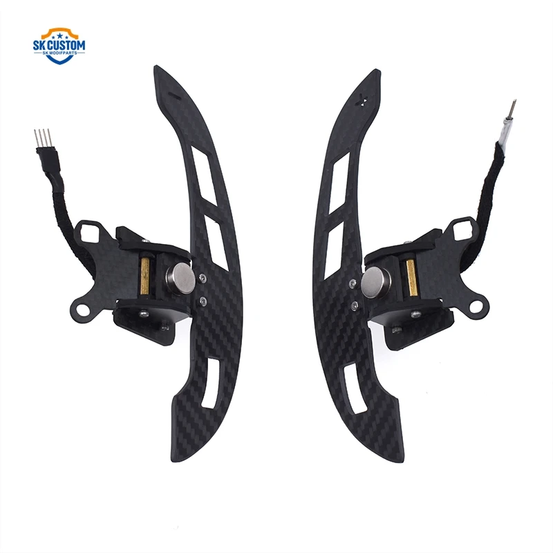 SK CUSTOM Car Steering Wheel Matte Carbon Paddlle Shifter For Cadillac CT4 CT5 XT4 CTS ATS