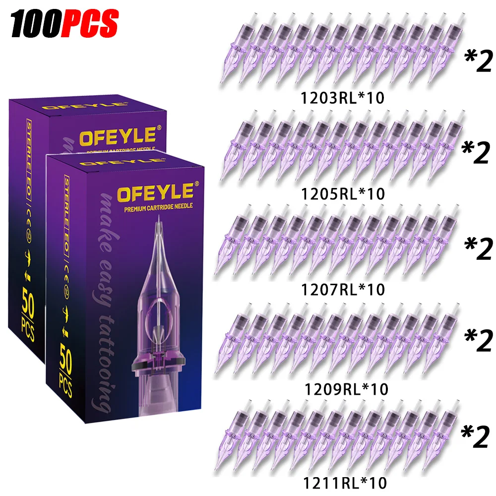 OFEYLE 20/50/100PCS Mixed Professionelle Tattoo Patrone Nadeln mit Membran Sicherheit Patronen Einweg Tattoo Nadel – Detail 23