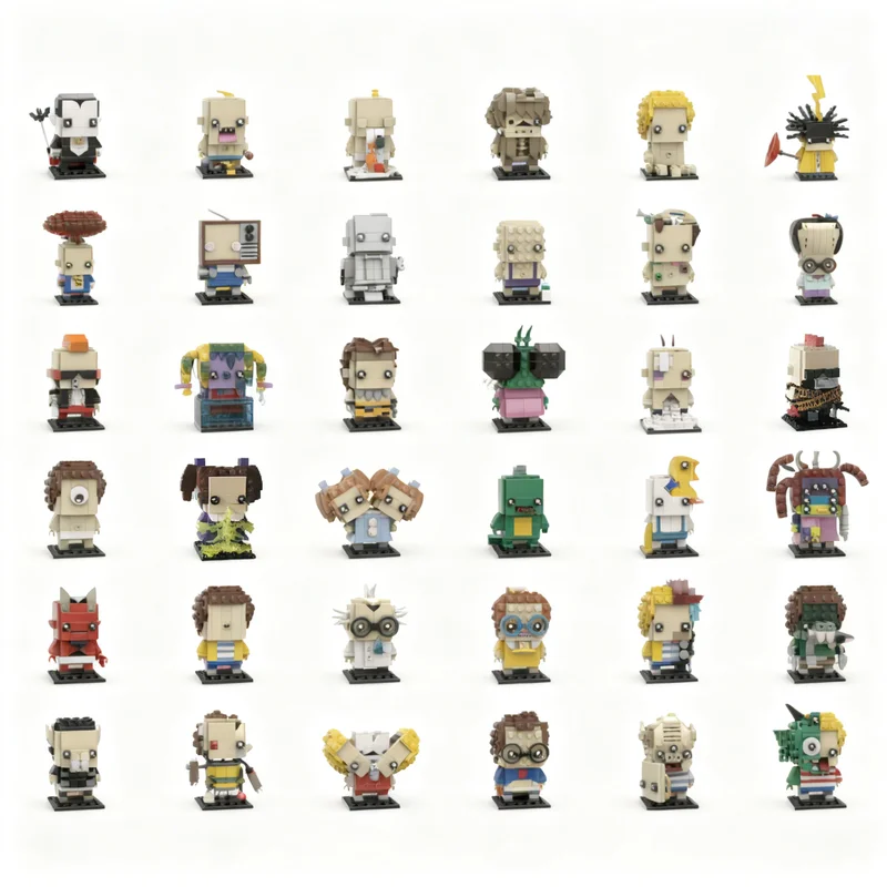 6249pcs MOC Brickheadz Garbage Pail BricKidz Complete Series Model Toys Building Blocks Construction Christmas Gift Kids Idea