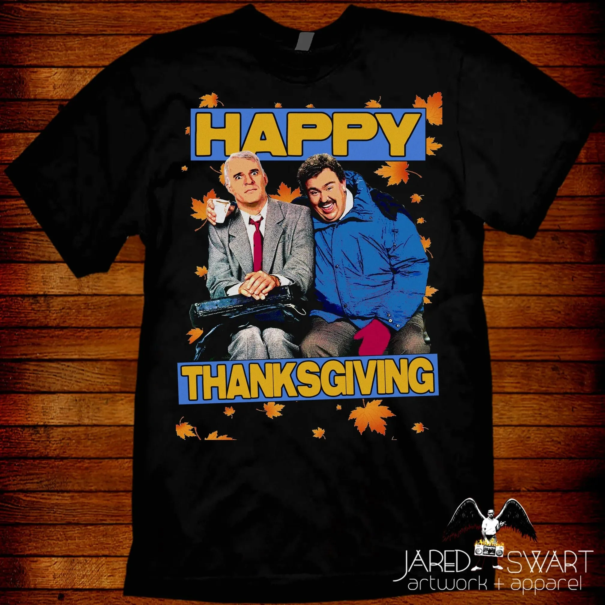 Thanksgiving T Shirt Planes Trains Automobiles pop art by Jared Swart Sizes S M L XL 2XL 3XL 4XL 5XL