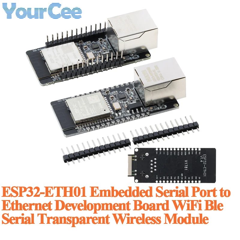 2pcs/1pc ESP32-ETH01 Embedded Serial Port To Ethernet Development Board Module WiFi Ble Serial Port Transparent Wireless Module
