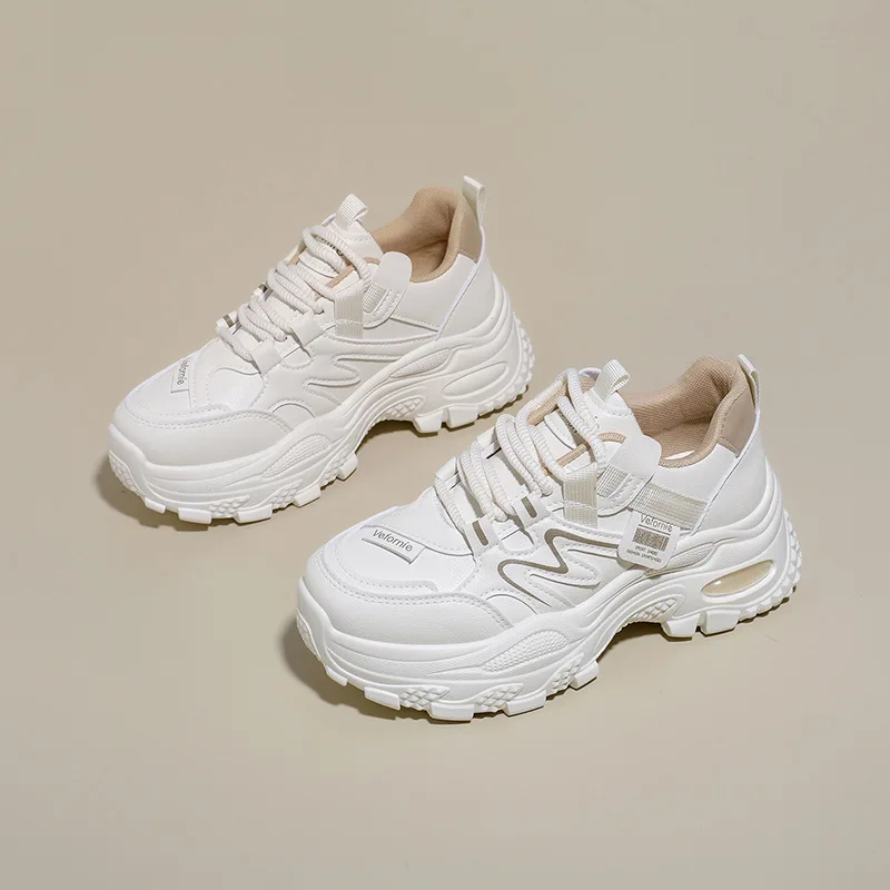 Women's Korean Style Dad Shoes Thick Sole Running Sports Casual Height Increasing 2026 Fashion Trend