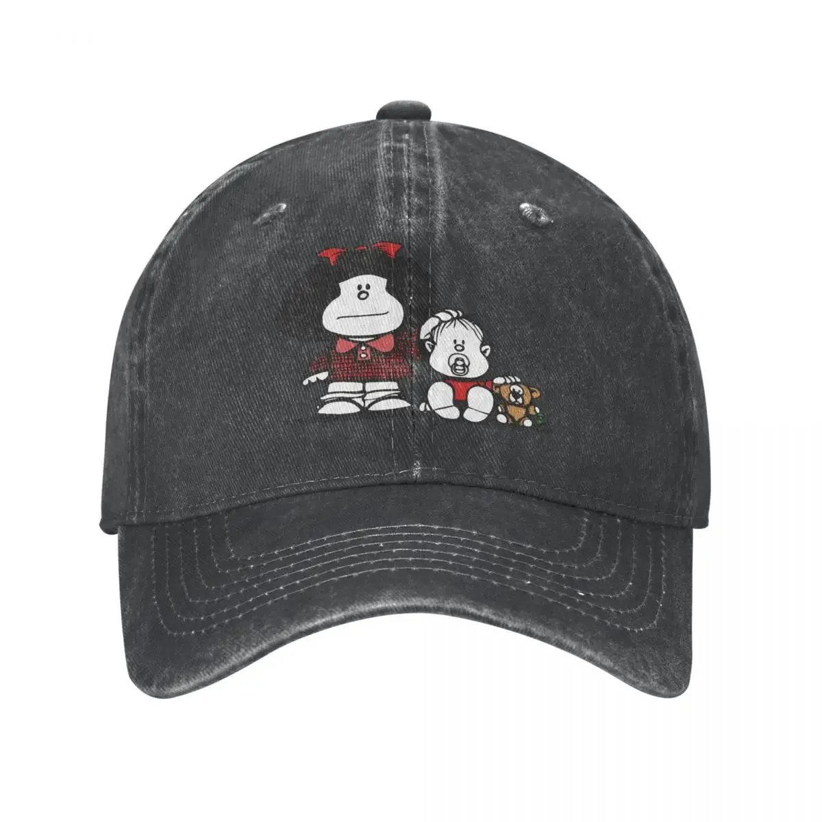 Kawaii Hermanos Mafalda Accessories Unisex Baseball Cap Cute Comics Distressed Cotton Caps Hat Retro Outdoor Adjustable Dad Hat