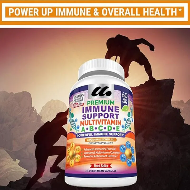 Male and female immune complex vitamins, containing vitamins A, B, C, D, E, B6, B12- zinc, magnesium, and copper-60 pieces