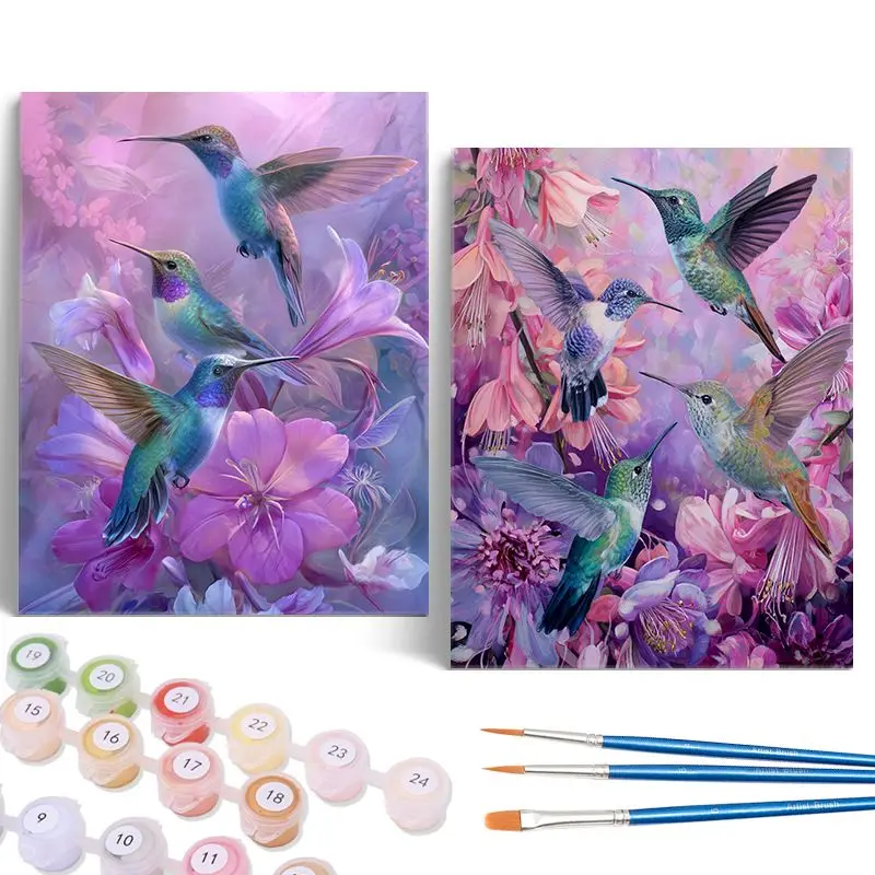 

CHENISTORYDIY Painting By Numbers Hummingbird Drawing On Canvas Gift Pictures Of Numbers Handicraft Paintings Home Wall Decor