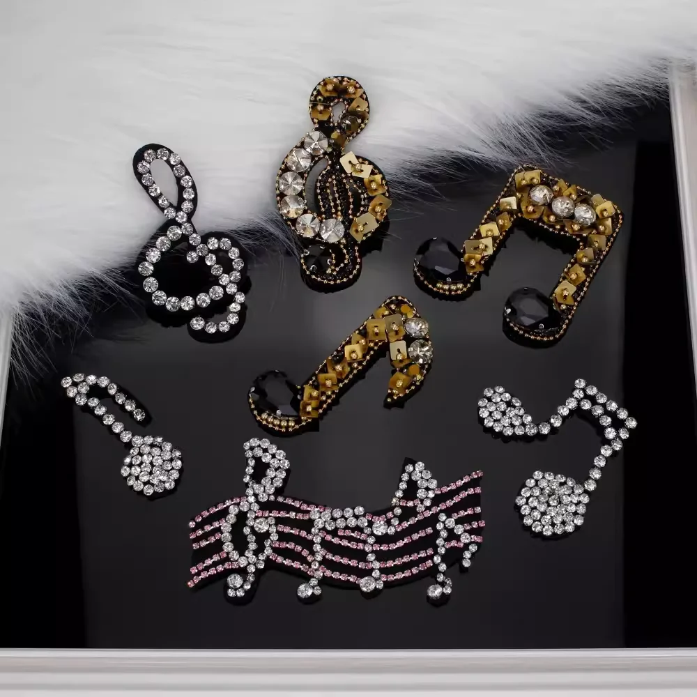 Sweater Bag Short Skirt Decorative Accessories parche para ropan Crystal Beaded Flowers Hand-Nailed Beaded Applique
