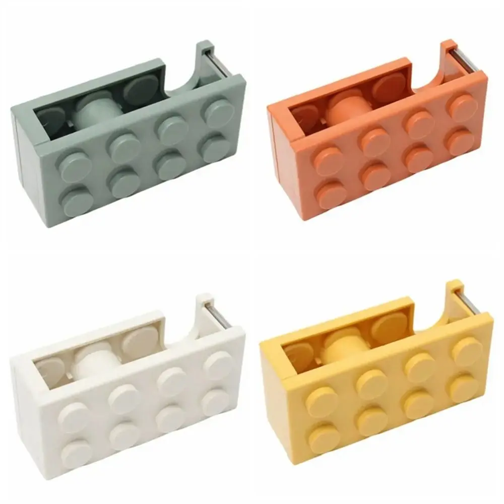 Building Block Adhesive Tape Holder Multi-color Paper Tape Tape Dispenser Masking Tape Stationery Roller Tape Holder