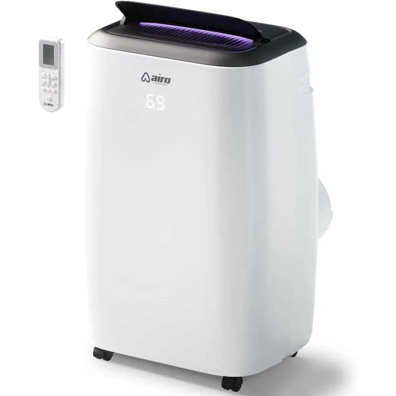 مكيفات الهواء المحمولة AIRO، وحدة تيار متردد محمولة بقدرة 14000 وحدة حرارية بريطانية للغرفة 700 مربع. قدم، قائم على الأرض مع جهاز تحكم عن بعد