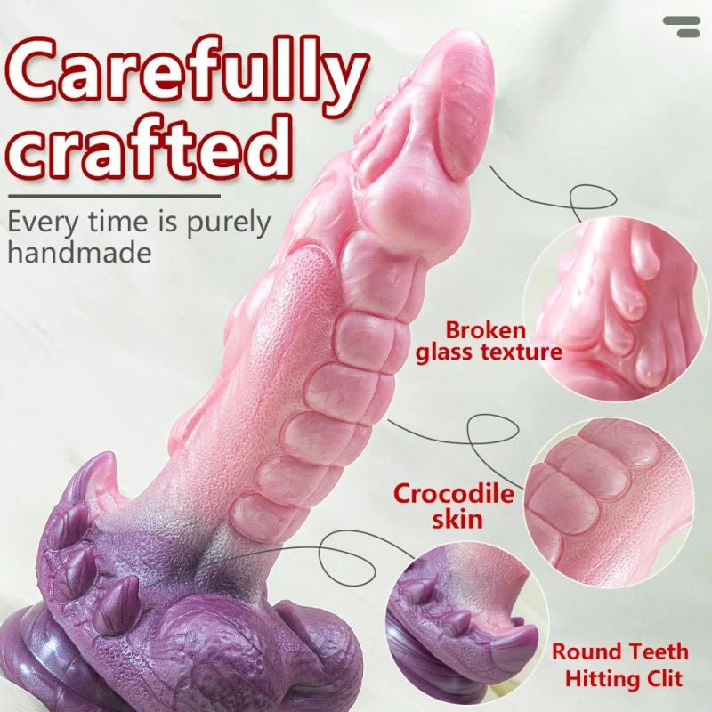 Monster Colorful Dildo with Suction Cup Silicone Animal Dildo Anal Sex Toys Wolf Dog Realistic Penis Butt Plug Female Masturbate