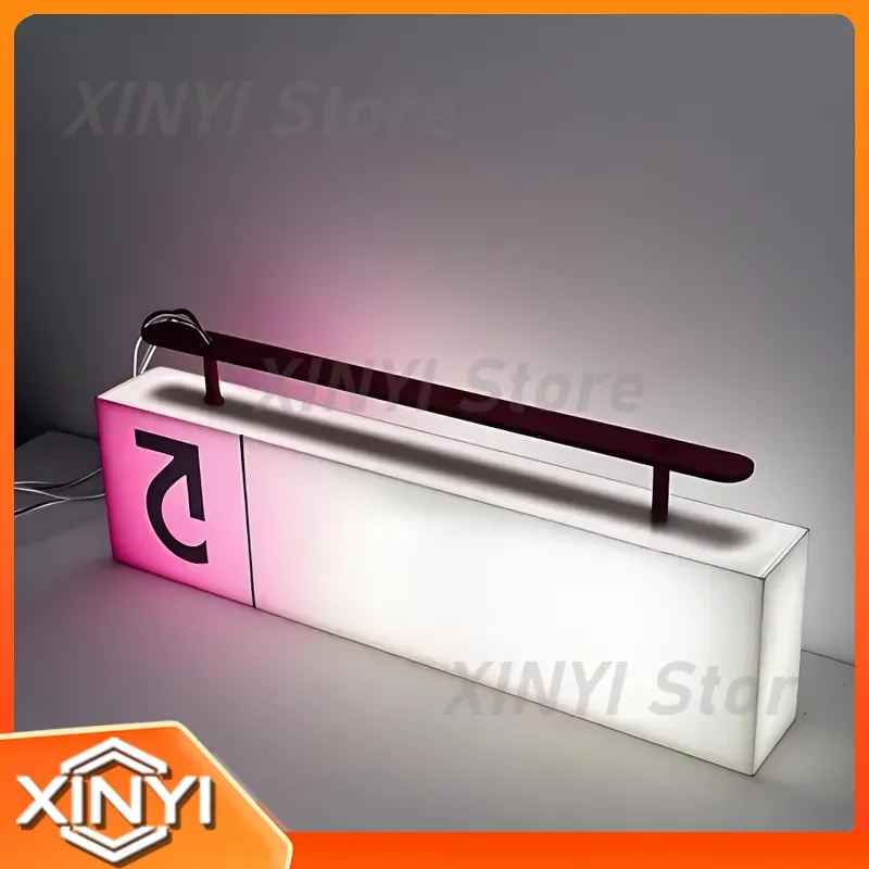 Diode Cube Signage Light Box for VST Custom Ceiling Hanging Acrylic Light Box for Coffee Shop Signage
