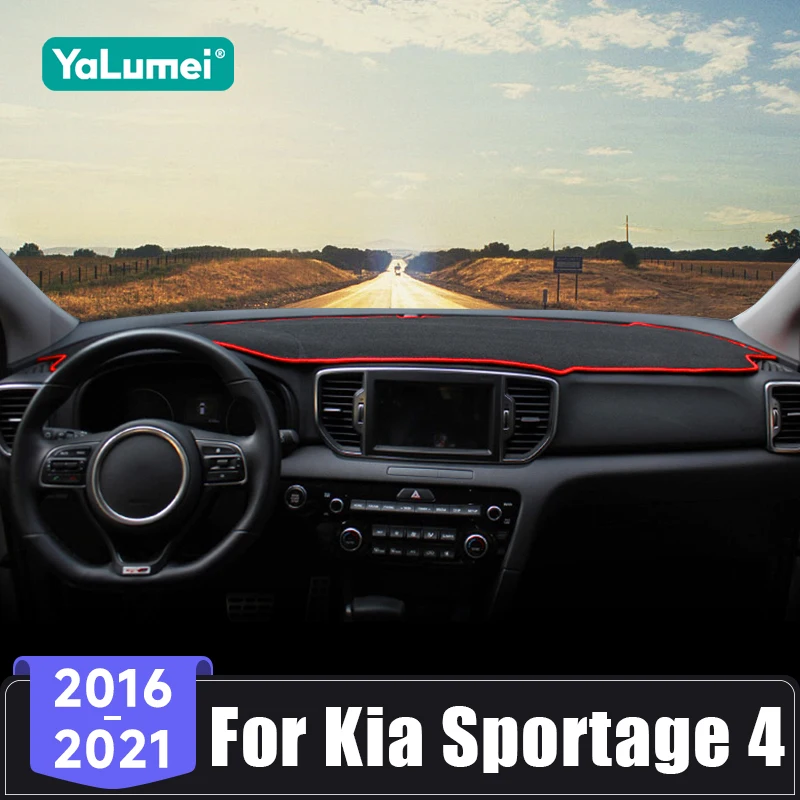For Kia Sportage 4 QL 2016 2017 2018 2019 2020 2021 Car Dashboard Cover Avoid Light Pad Instrument Panel Anti-UV Accessories