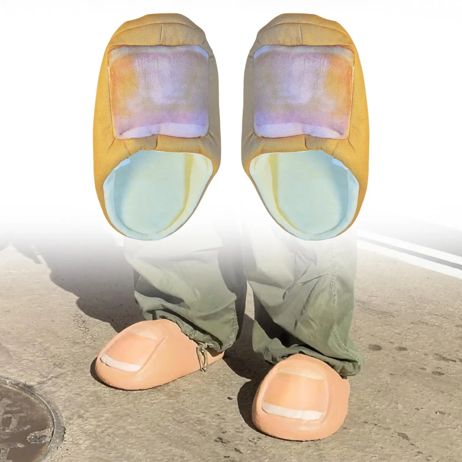 Thumb Shaped Plush Slippers Cute Room Footwear Lightweight Funny Flats Novelty Adult Mens Womens Indoor Outdoor Shoes
