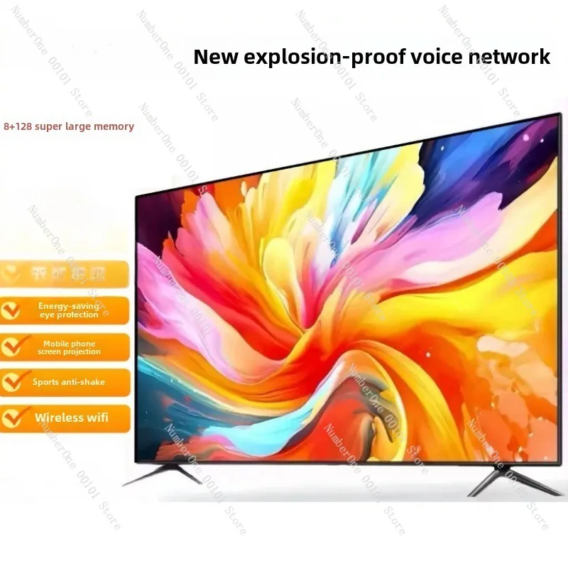 8K explosion-proof high definition 43 55 65 85 100 inch intelligent voice network home eye protection TV