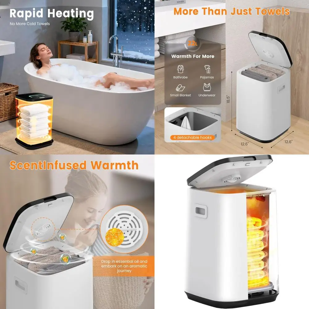 

Большой подогреватель для полотенец на 22 л, с автоматическим отключением, подходит для больших полотенец и халатов