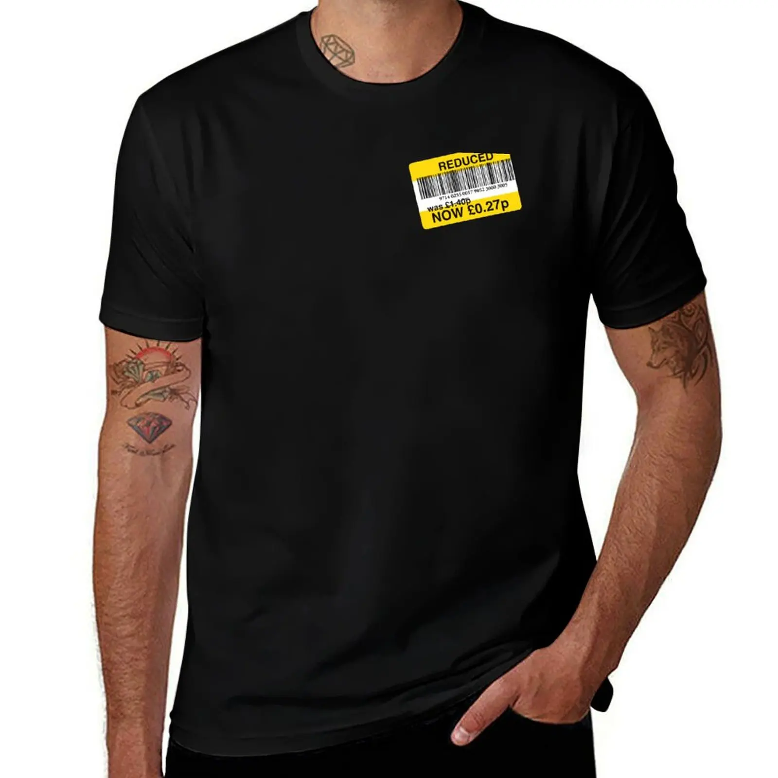 Tesco Reduced Yellow Sticker - Grab a bargain T-Shirt Plus Size Short Sleeve T-Shirt