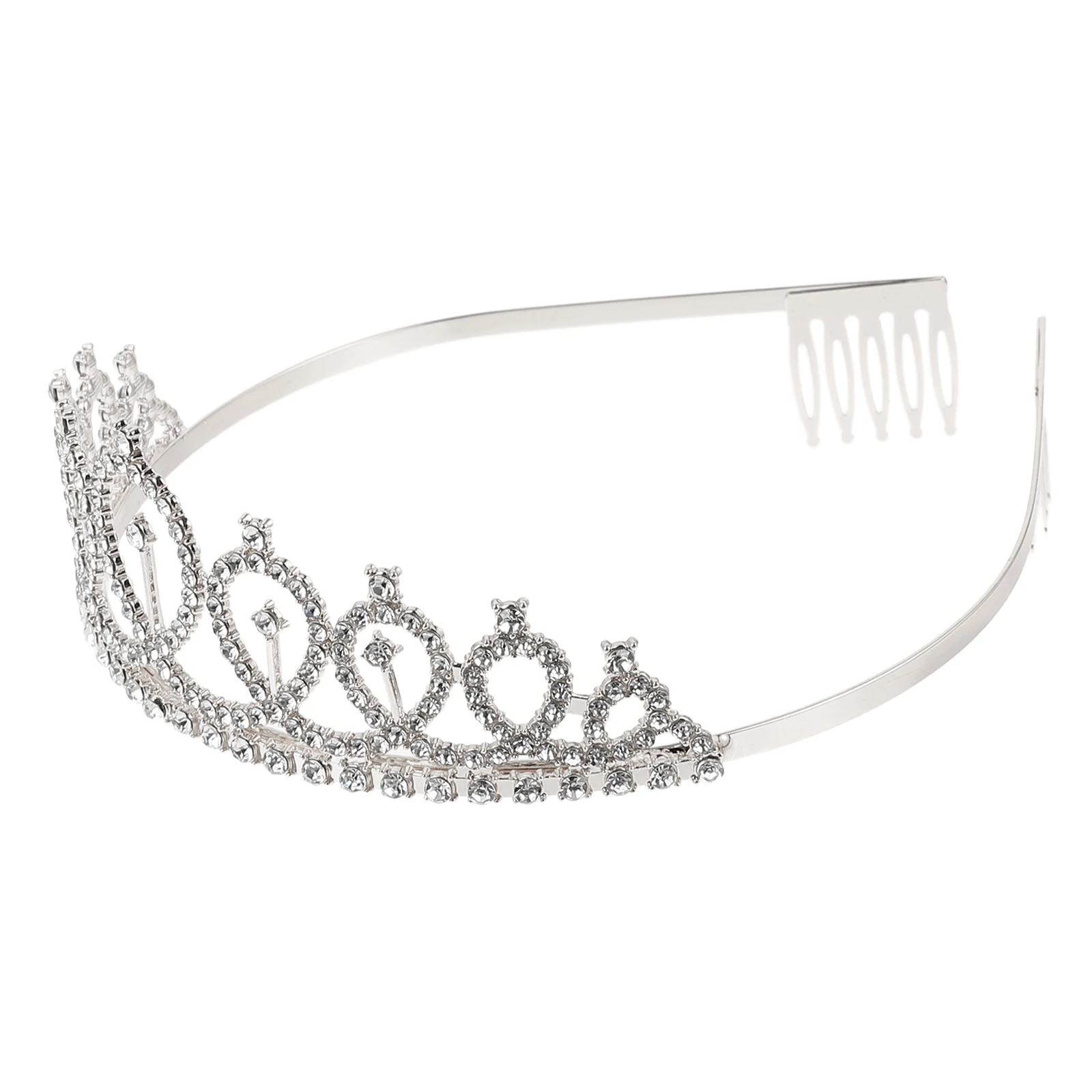 

Elegant Wedding Crown Headband Bridal Headdress Rhinestone Tiara Accessory Zinc Alloy Lightweight