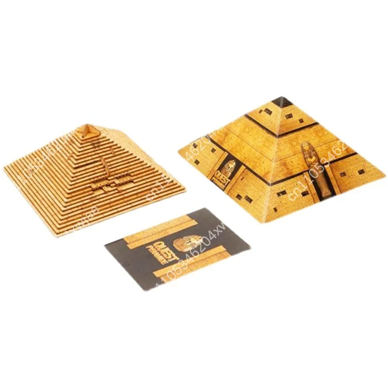 Challenging Wooden Pyramid Puzzle Box with 10 Difficulty Levels Educational Brain Teaser