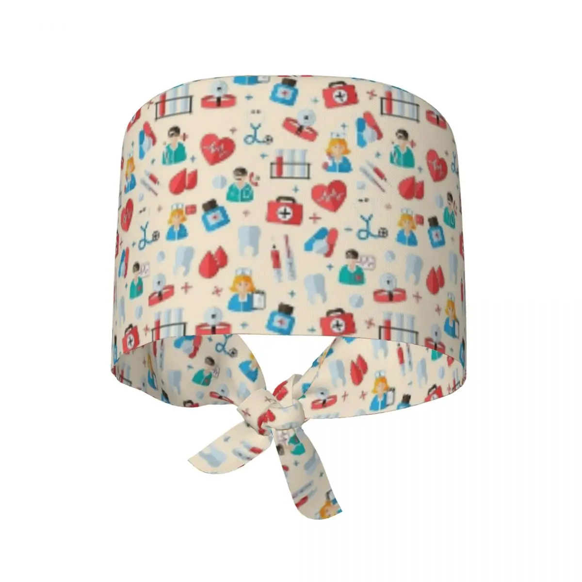 Enfermera En Apuros 看護師用サージカルキャップ ペットグルーミング代理店 獣医医療作業帽子 キャップ レトロ ユニセックススタイル     スクラブハット