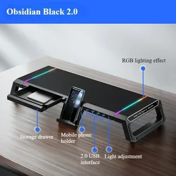 Desktop Multifunctional Computer Monitor Height Increasing Bracket Expansion Interface Desktop Folding Storage Base