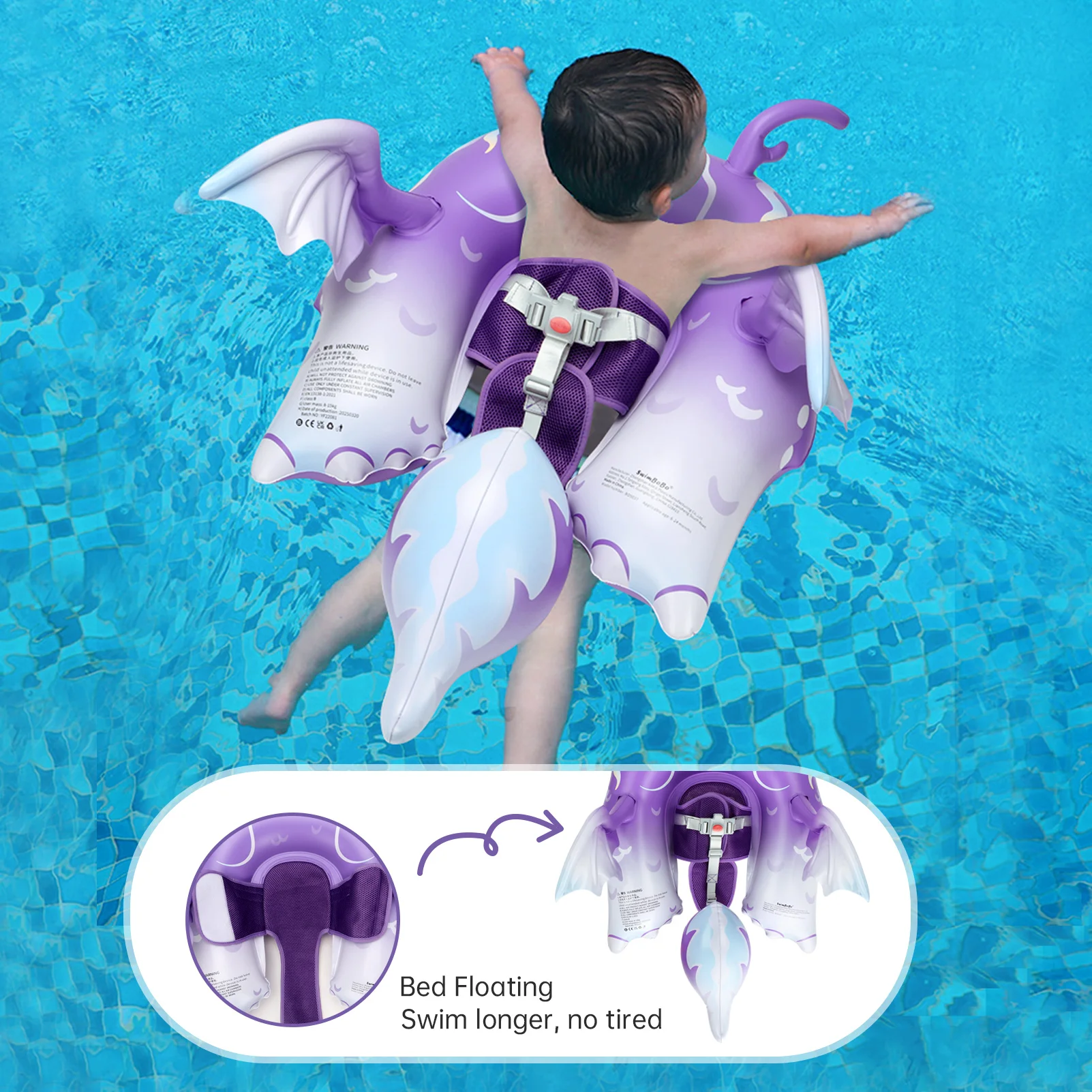 Swimbobo Simpatico Cartone Animato Nuovo Aggiornamento di Sicurezza Addensare PVC Galleggiante Gonfiabile per Bambini Nuoto Infantile Galleggiante Anello Cerchio Giocattoli Estivi