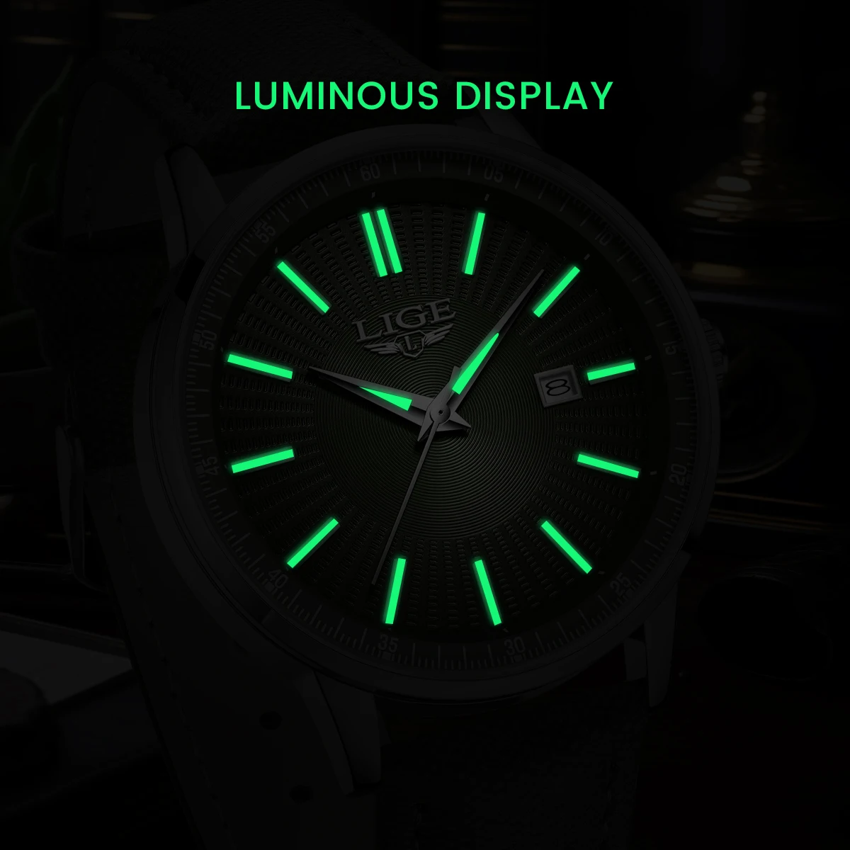 LIGE New Classic Fashion Quartz Man Wrist Watches Automatic Calendar Original Watch For Men Waterproof Leather Luxury Hand Clock