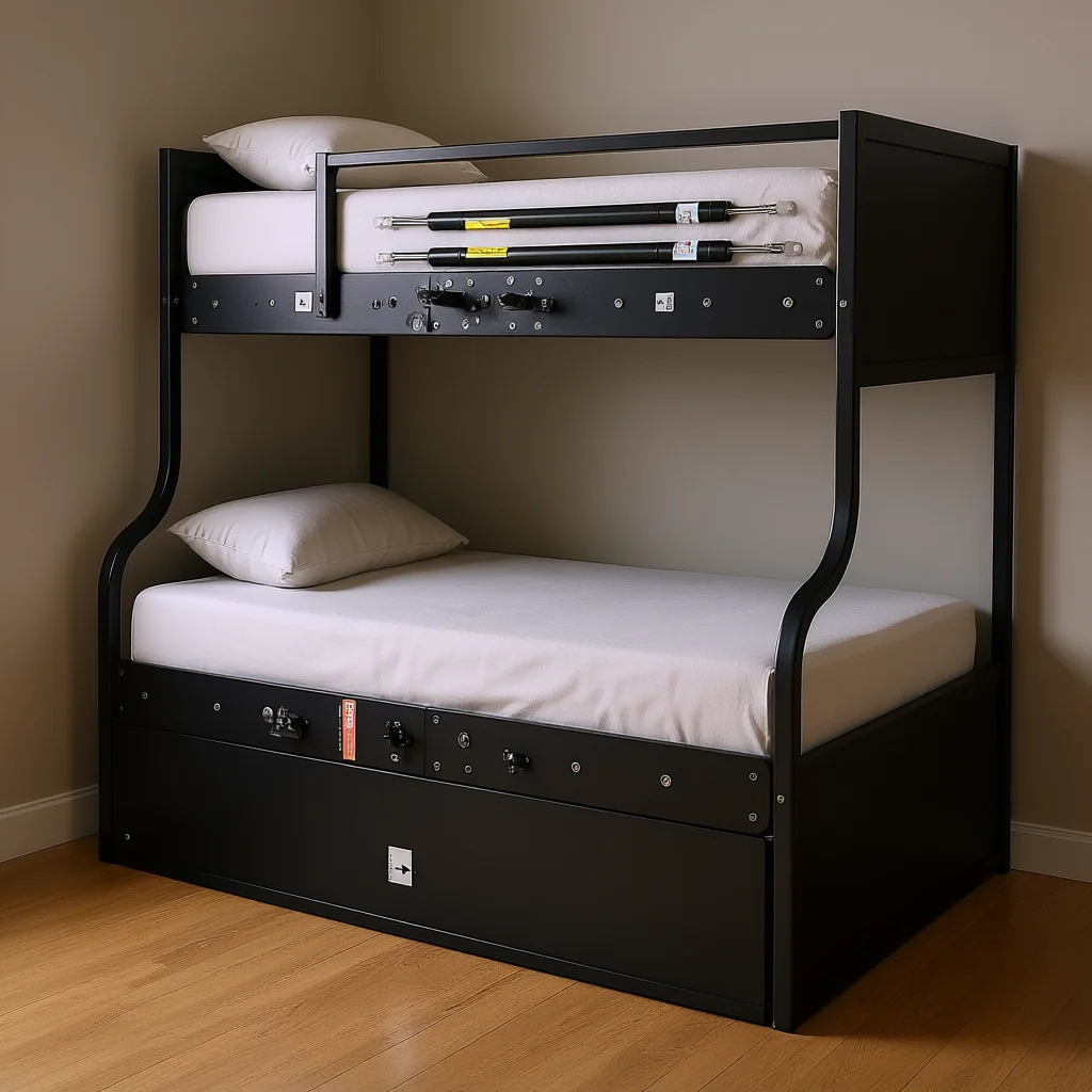 Twin Murphy Bed Kit Side Flip Steel Functional Hardware Wall Bed Mechanism Folding Option Side Opening Model D0100HRSLN8