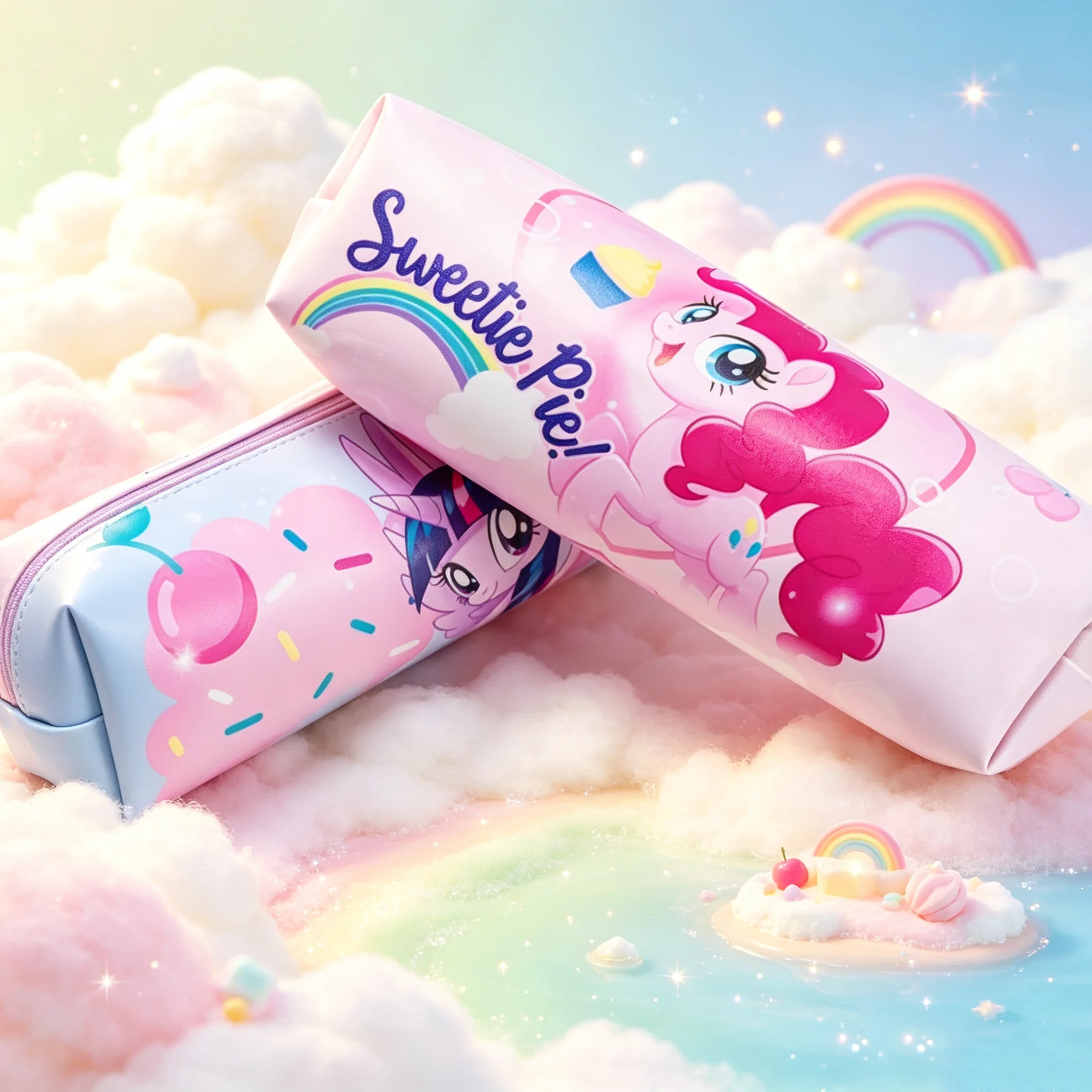 1 piece Little Pony Simple Pencil Case, Portable Pencil Case - Suitable for Office Supplies, School, Youth, Office, School, Back