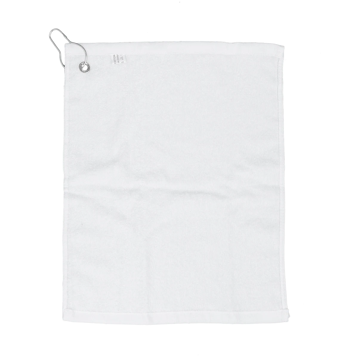 

3pcs Portable Towel Practical Hole Towel with Hook Comfortable Cotton Sports Towel for Outdoor Indoor Use (White)