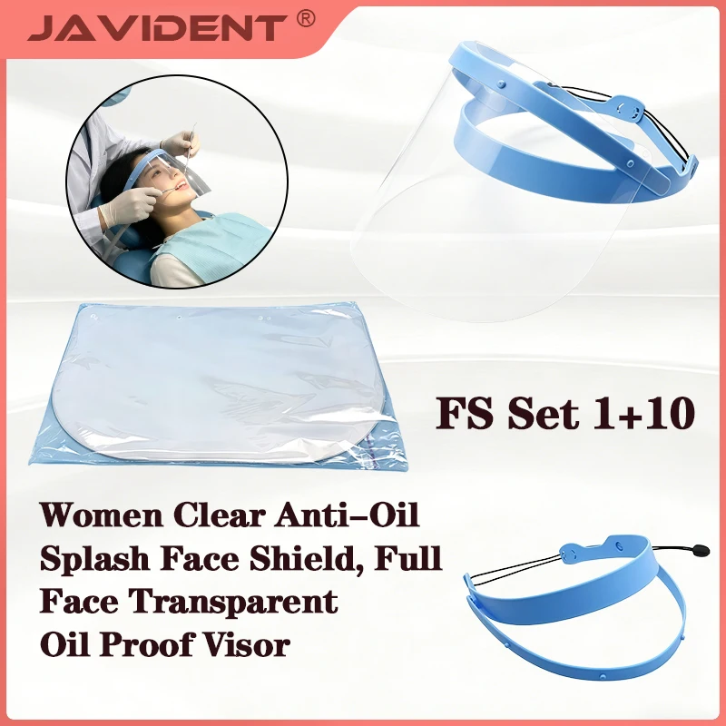 10Pcs Dental Protective Face Shield Detachable Face Shield 1 shelf Anti-Fog Dustproof Replacement Mask