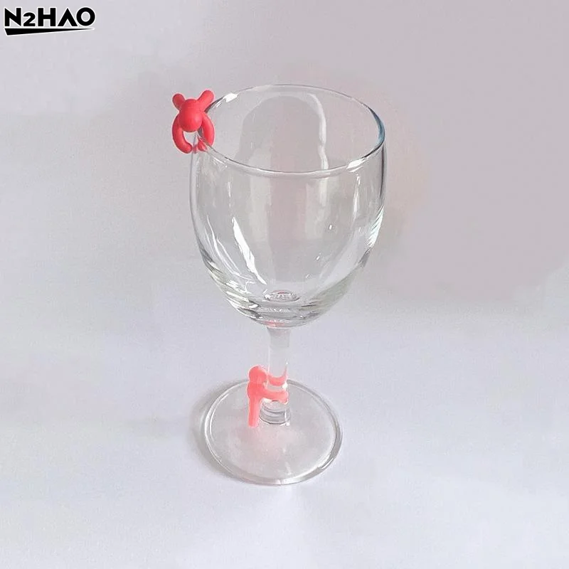 6pcs Wine Glass Markers Cup Markers Creative Markers Reusable Glass Markers Tags For Party And Bar Decor Silicone Material