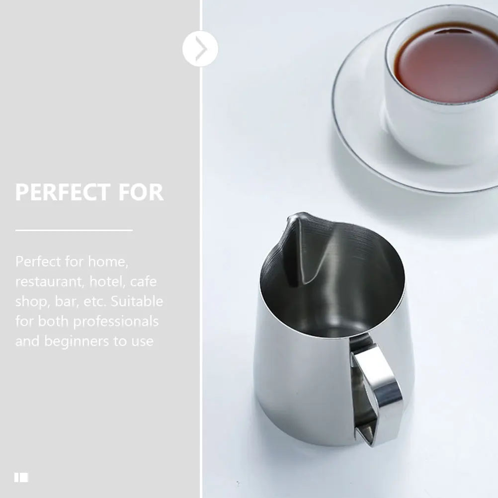

Stainless Steel Stainless Steel Frothing Cup Pitcher 400ML Jug for Latte Cappuccino Frothing Cup Kitchen Bar Use