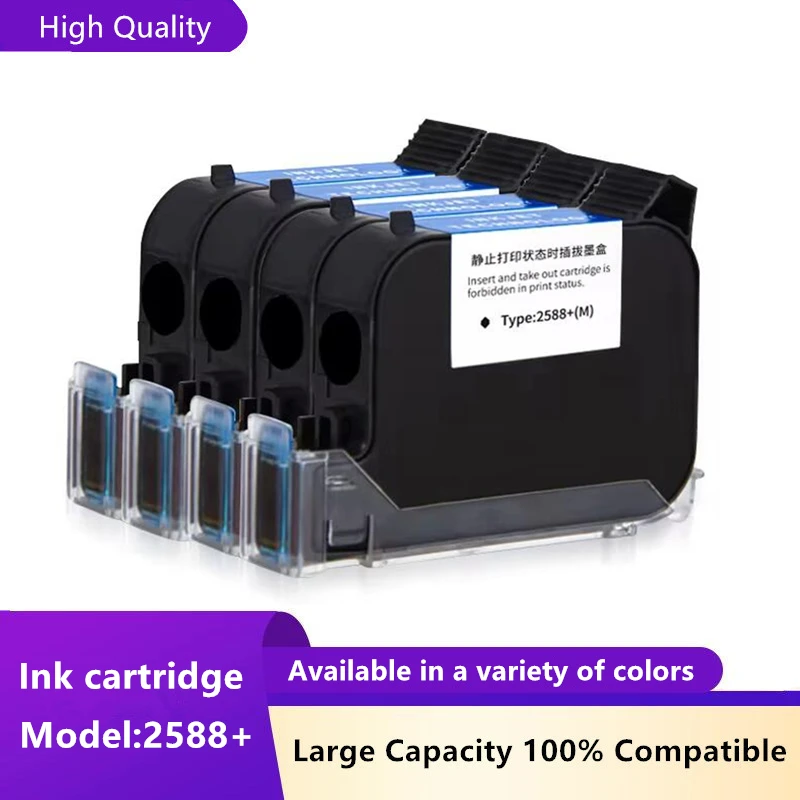 2588 42ML Black Red Blue Green Printer Ink Cartridge Quick-drying 12.7mm Print Height Universal for Handheld Inkjet Printer