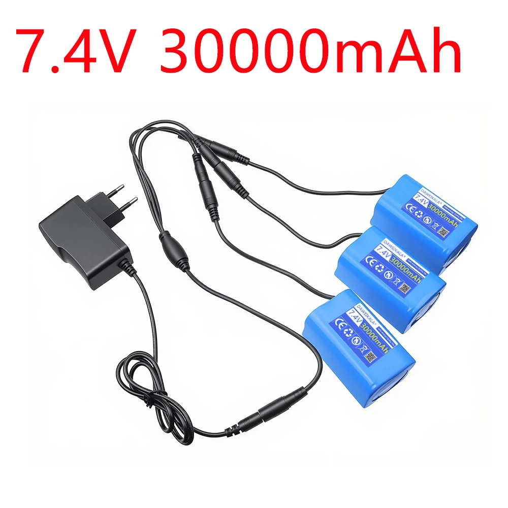 

НОВЫЙ аккумулятор 7.4V 30000mAh, совместимый с V020 V900 2011-5 V007 C18 H18 V18 D18B FX88, для радиоуправляемых прикормочных корабликов.