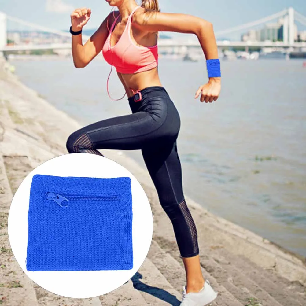 Running Wrist Wallet Unisex Wristband Keys Storage Sport Wrist Wallet Gym Running Basketball Wallet Wristband